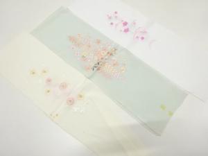 アンティーク　刺繍半衿3枚セット